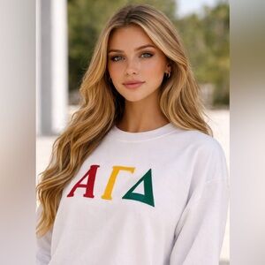 Vintage Capital Athletic Greek letters (ΑΓΔ – Alpha Gamma Delta) size L